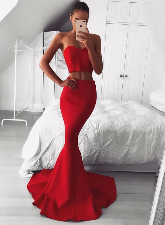 Two Piece Mermaid Prom Dress Clearance ...
