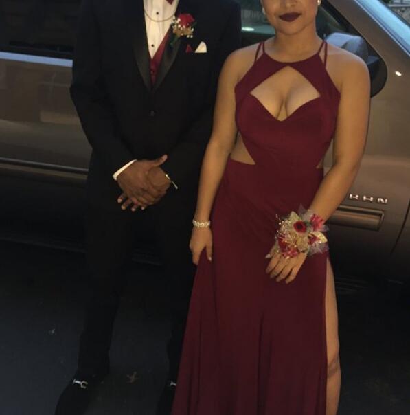 Sexy Slit Prom Dresses, Backless Mermaid Prom Dresses, D450 main image 1